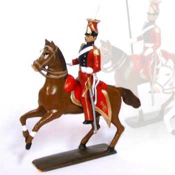 officier du 2e rgt de chevau-legers lanciers (hollandais), lanciers rouges (1812