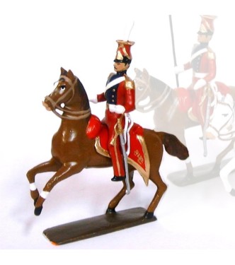officier du 2e rgt de chevau-legers lanciers (hollandais), lanciers rouges (1812