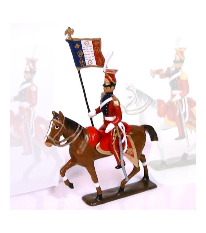 etendard du 2e rgt de chevau-legers lanciers (hollandais), lanciers rouges (1812