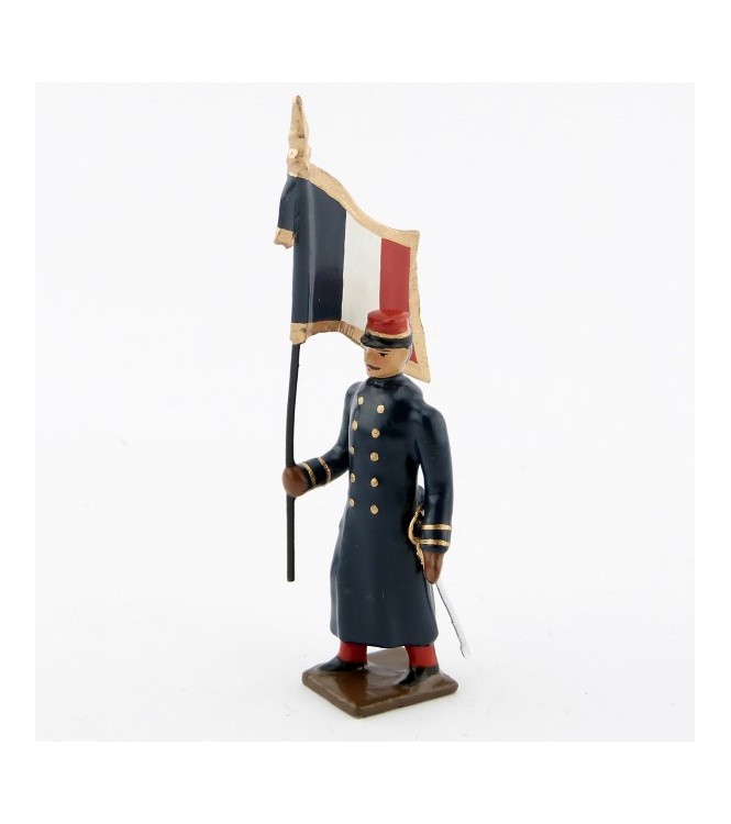 drapeau de l'infanterie de ligne en capote, pantalon garance