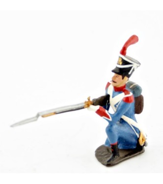 voltigeur d'infanterie légère à genou, fusil en joue