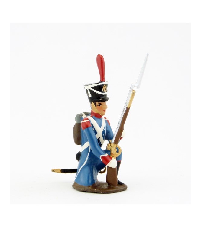 voltigeur d'infanterie légère à genou, fusil au pied