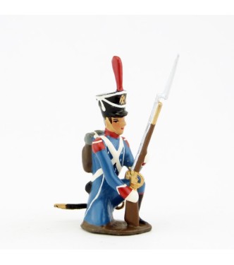 voltigeur d'infanterie légère à genou, fusil au pied