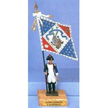 drapeau du District de Saint Germain l'Auxerrois sur socle bois