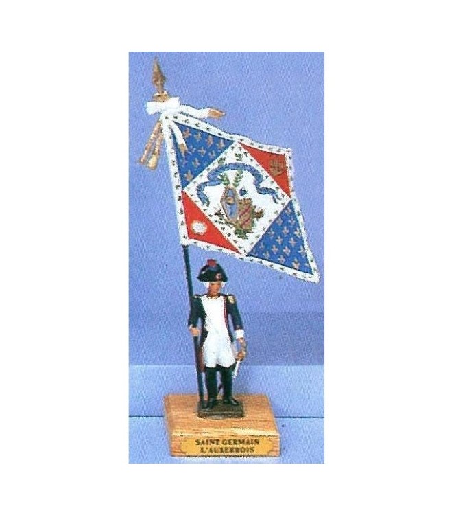 drapeau du District de Saint Germain l'Auxerrois sur socle bois