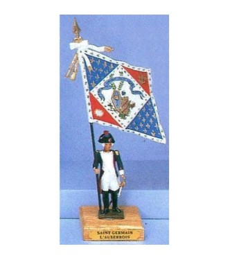 drapeau du District de Saint Germain l'Auxerrois sur socle bois