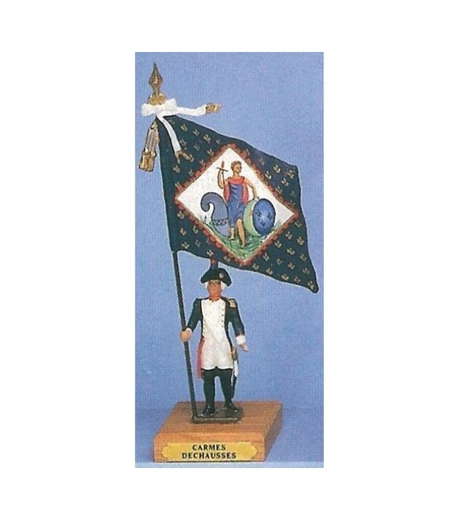 drapeau du District de Carmes Dechausses sur socle bois