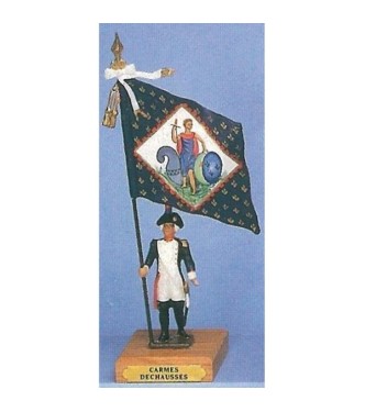 drapeau du District de Carmes Dechausses sur socle bois