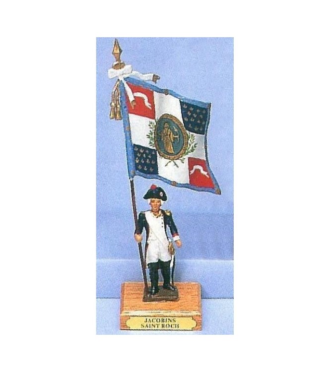 drapeau du District de Saint Roch sur socle bois