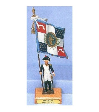 drapeau du District de Saint Roch sur socle bois