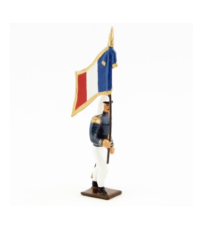 drapeau de la légion tenue bleue (maroc) en tunique (1910)