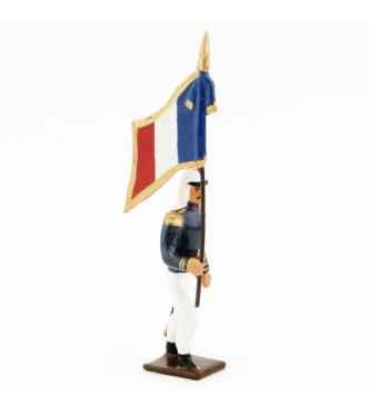 drapeau de la légion tenue bleue (maroc) en tunique (1910)