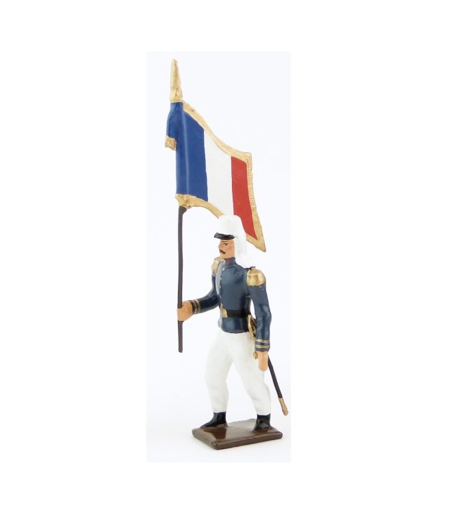 drapeau de la légion tenue bleue (maroc) en tunique (1910)