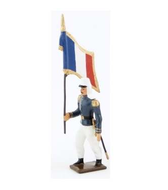drapeau de la légion tenue bleue (maroc) en tunique (1910)