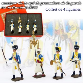 Coffret de 4 musiciens du 3e rgt de grenadiers (ex-hollandais)