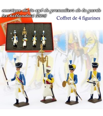 coffret de 4 musiciens du 3e rgt de grenadiers (1 Tambour-Major, 1 Chapeau chinois,