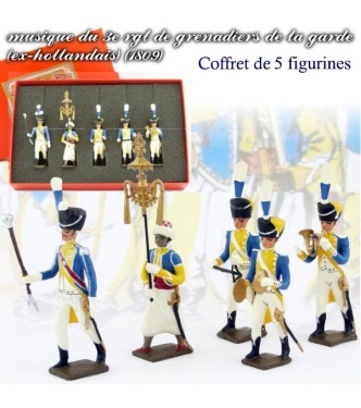coffret de 5 musiciens du 3e rgt de grenadiers (1 Tambour-Major, 1 Chapeau-chinois,