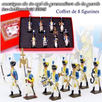 coffret de 8 musiciens du 3e rgt de grenadiers (Tambour Major, Chapeau chinois, Tamb