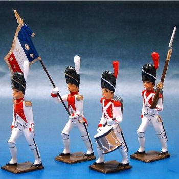 3e Rgt de Grenadiers, ensemble de 4 figurines