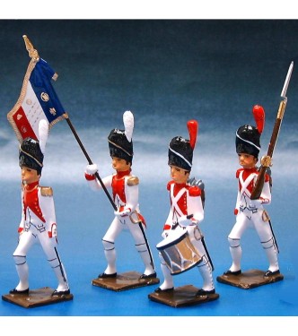 3e Rgt de Grenadiers, ensemble de 4 figurines