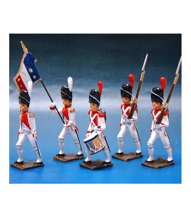 3e Rgt de Grenadiers, ensemble de 5 figurines