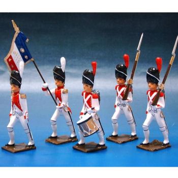 3e Rgt de Grenadiers, ensemble de 5 figurines