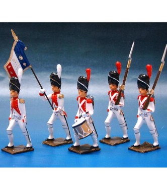 3e Rgt de Grenadiers, ensemble de 5 figurines