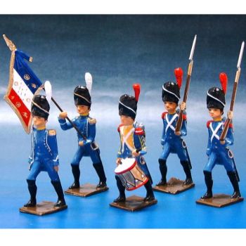 Régiment d'Isembourg, ensemble de 5 figurines