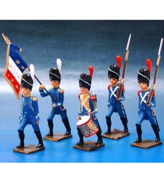 Régiment d'Isembourg, ensemble de 5 figurines