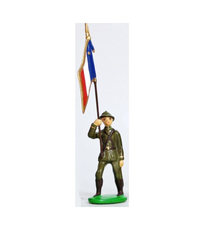 Drapeau - Infanterie Senegalaise, Casque Adrian (1935-1945)