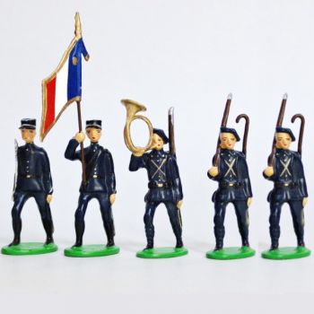 Chasseurs Alpins, Tenue Bleue, ensemble de 5 figurines