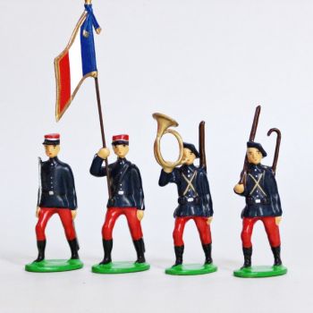 Infanterie Alpine (1914), ensemble de 4 figurines