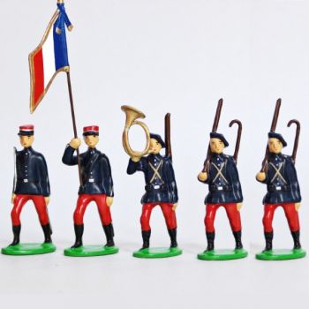 Infanterie Alpine (1914), ensemble de 5 figurines