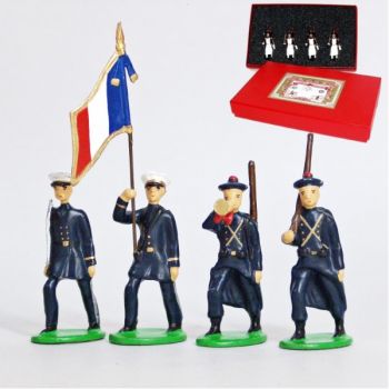 Fusiliers Marins En Bleu, coffret de 4 figurines