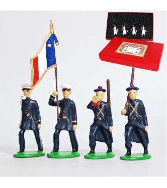 Fusiliers Marins En Bleu, coffret de 4 figurines