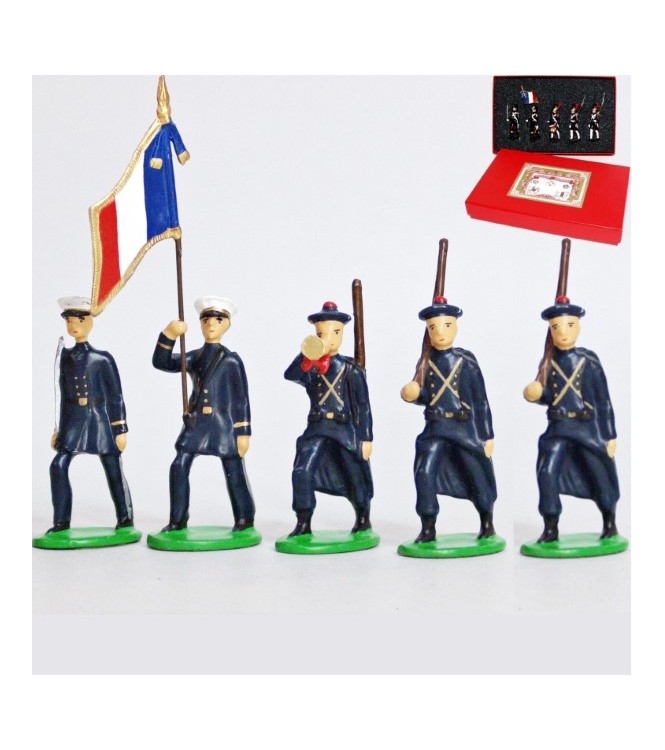 Fusiliers Marins En Bleu, coffret de 5 figurines