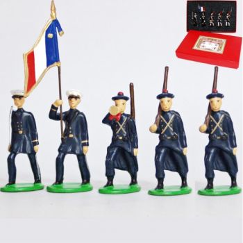 Fusiliers Marins En Bleu, coffret de 5 figurines