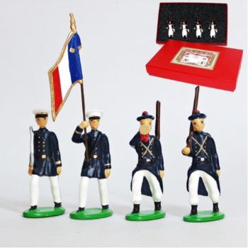 Fusiliers Marins En Blanc, coffret de 4 figurines