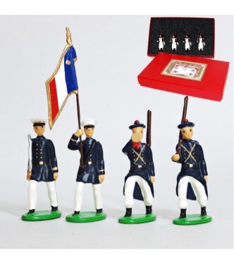 Fusiliers Marins En Blanc, coffret de 4 figurines