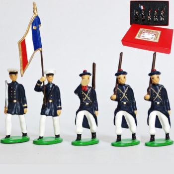 Fusiliers Marins En Blanc, coffret de 5 figurines