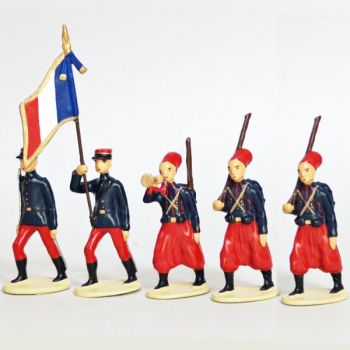 Zouaves Metropolitains (1914), ensemble de 5 figurines