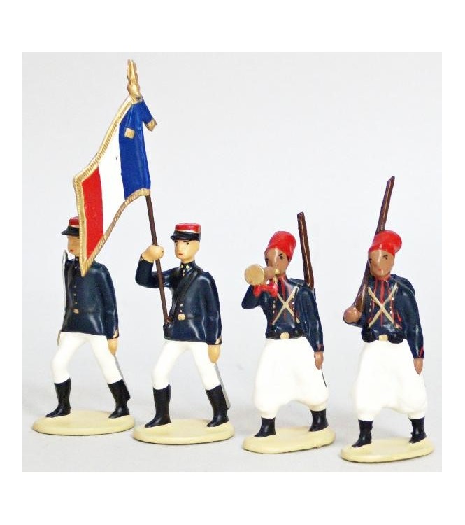 Zouaves, Tenue D'Ete (1914), ensemble de 4 figurines