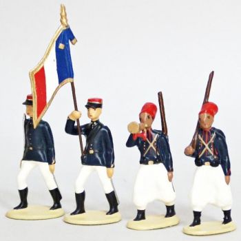 Zouaves, Tenue D'Ete (1914), ensemble de 4 figurines