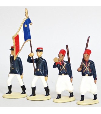 Zouaves, Tenue D'Ete (1914), ensemble de 4 figurines