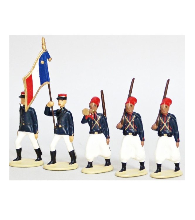 Zouaves, Tenue D'Ete (1914), ensemble de 5 figurines