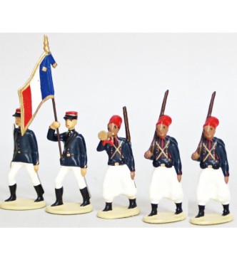 Zouaves, Tenue D'Ete (1914), ensemble de 5 figurines
