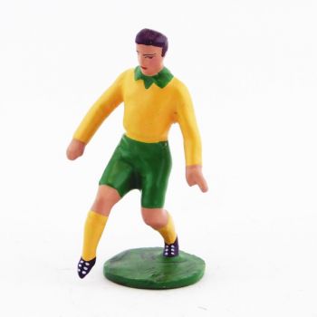 footballeur (années 20), maillot Jaune  et  vert pied en avant
