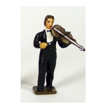 musicien de l'orchestre, debout, jouant du violon