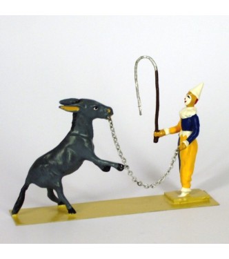 clown dresseur d'âne (avec fouet)