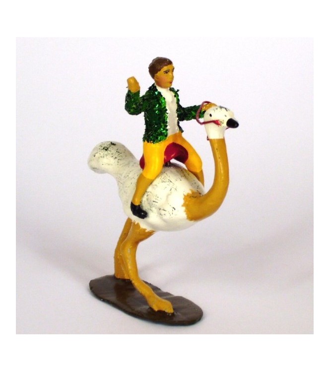 enfant sur l'autruche